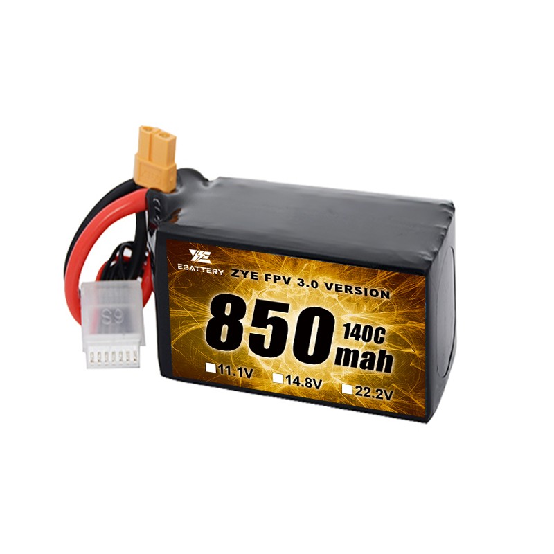 Väikese suurusega 850mah 1100mah 1300mah 1500mah FPV Lipo aku